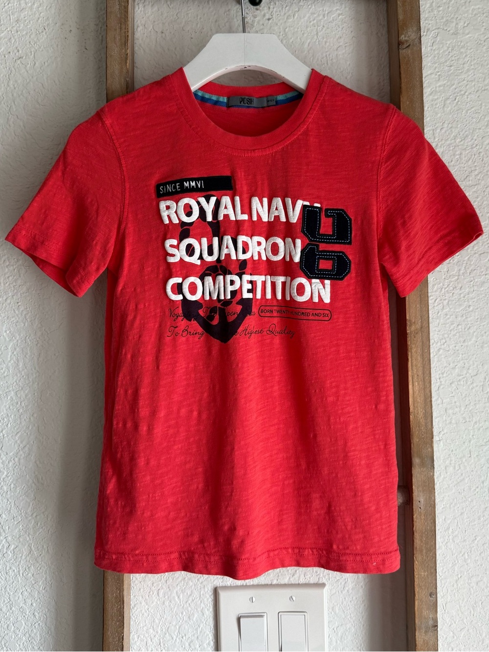 Posh Royal Navy Graphic Short Sleeved T-Short boys sz: 11-12Y